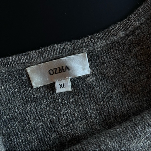 Ozma of California Gray Women's Alpaca Linen Maggie Cropped Top - Picture 4 of 5